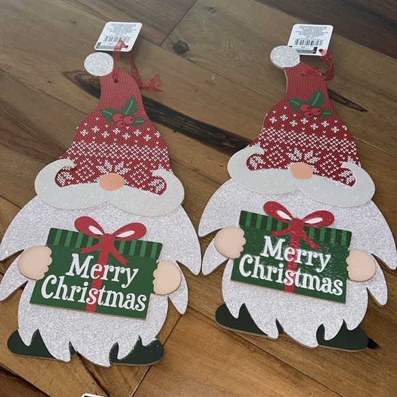 NWT- GLITTER GNOME CHRISTMAS DECORATIONS x4 BUNDLE - Picture 4 of 10